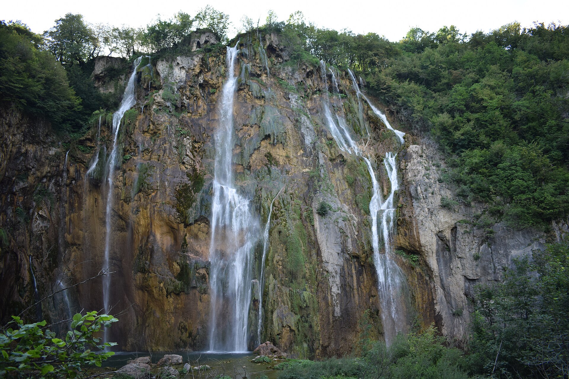 Veliki Slap waterfall and Lower Lakes at Plitvice Lakes National Park